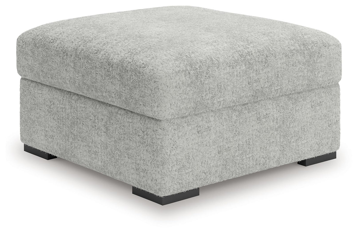 Cuddle Plush - 3 Pc. - 3-Piece Sectional, Chair And Ottoman - Arctic