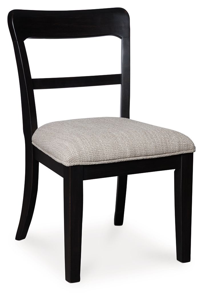 Greddinton - Round Dining Table Set - Black Chairs