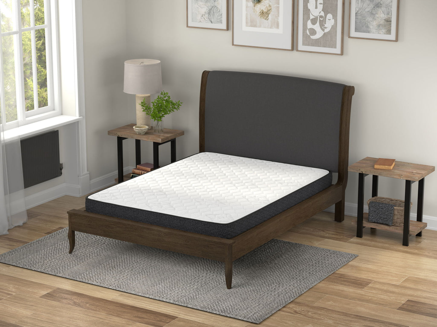 Essentials - 6" Firm Foam Mattress, Medallion Ash / Russell Black