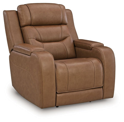 Knightington - 3 Pc. - Power Reclining Sofa, Loveseat And Recliner - Caramel