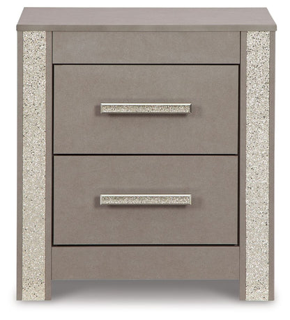 Surancha - Gray - Two Drawer Night Stand