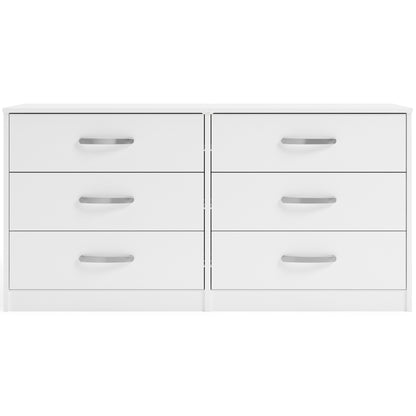 Flannia - White - Six Drawer Dresser - 29'' Height