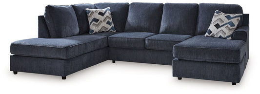 Albar Place - 2-Piece Sectional With Raf Sofa Chaise - Cobalt