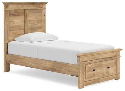 Makidern - Panel Storage Bed With Storage Footboard