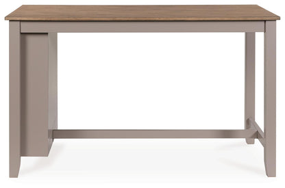 Harperfeld - 5 Pc. - Dining Table And 4 Barstools - Natural / Gray