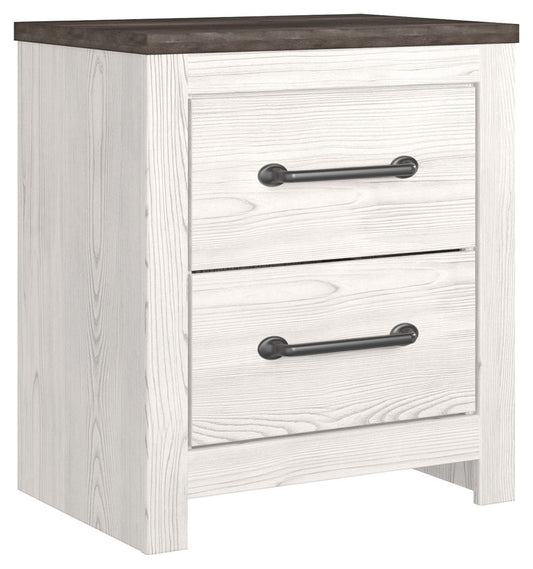 Gerridan - Two Drawer Night Stand - White / Gray