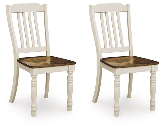 Wirloni - Dining Room Side Chair (Set of 2) - Antique White / Brown