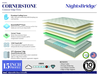 Cornerstone Contour Edge Firm Hybrid Mattress