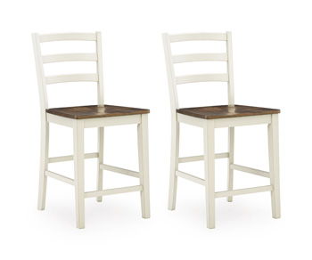 Brinfern - Barstool (Set of 2) - Brown / Antique White