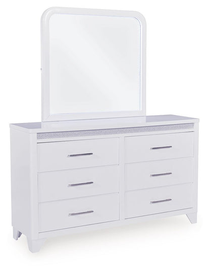 Jarlee - 4 Pc. - King Panel Bed, Dresser, Mirror And Nightstand - White