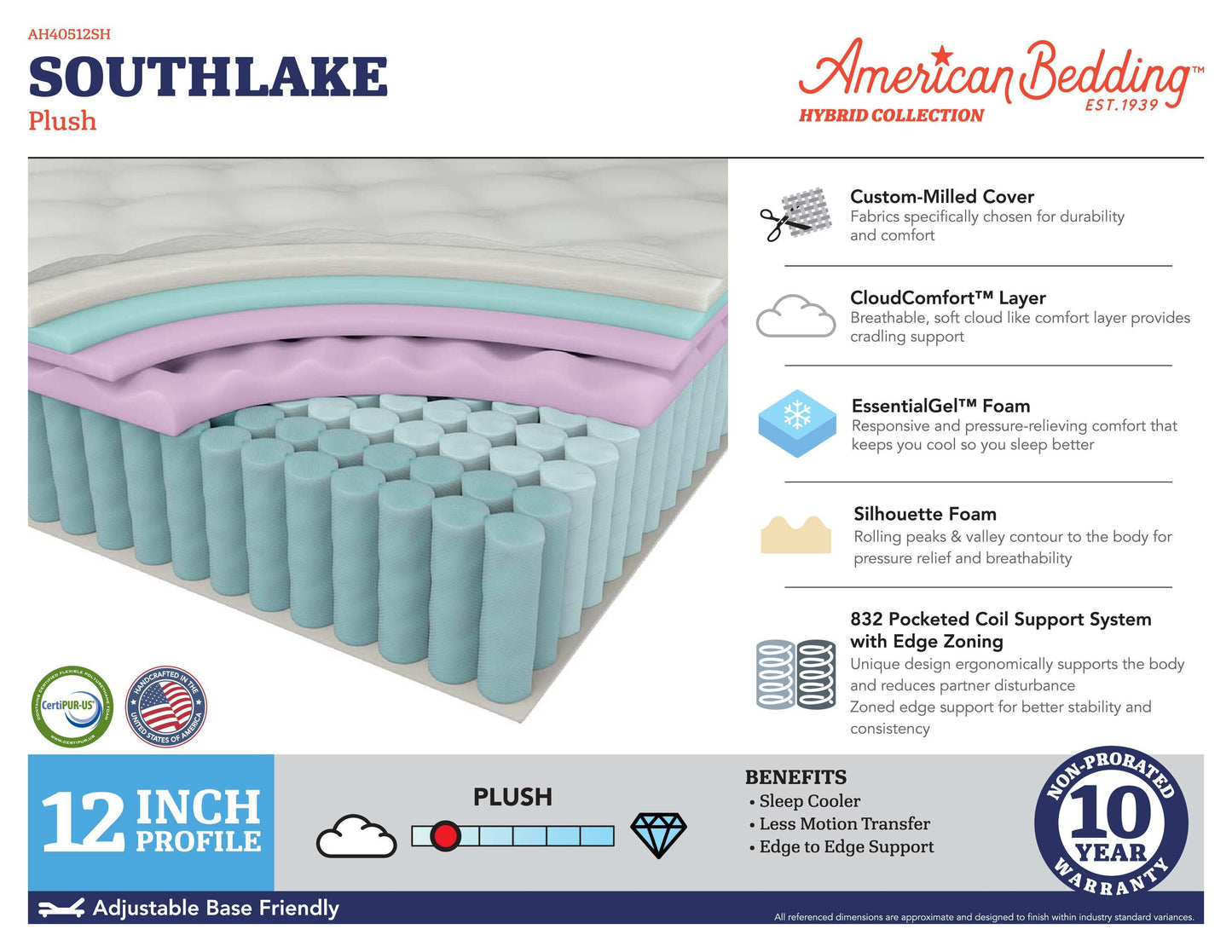 Hybrid - Southlake Plush Hybrid Mattress