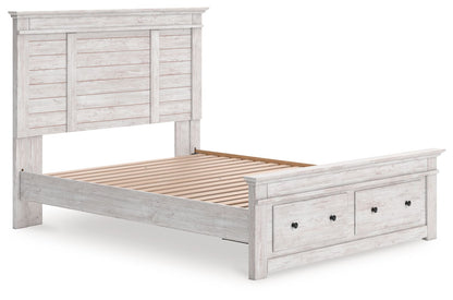 Makidern - Panel Storage Bed With Storage Footboard