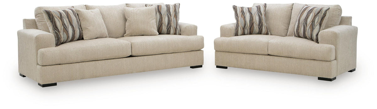 Lofwood - 2 Pc. - Sofa And Loveseat - Oatmeal