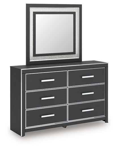 Zuraleus - 4 Pc. - Queen Upholstered Bed With Roll Slats, Dresser, Mirror And Nightstand - Black